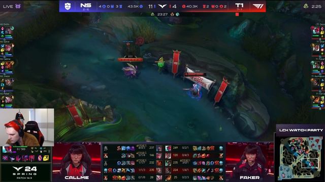 FAKER HWEI ПРОТИВ СМОЛДЕРА! | T1 VS NS | LCK SPRING 2024