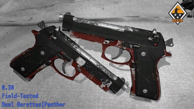 Dual Berettas Panther - Skin Wear Preview смотреть онлайн