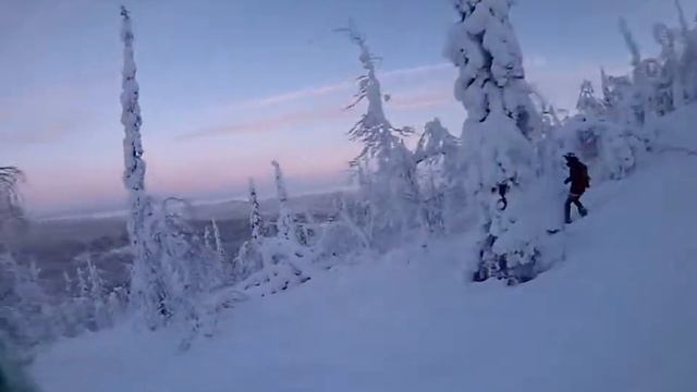 Кировск, Полярные зори. Snowboard Gopro run смотреть онлайн