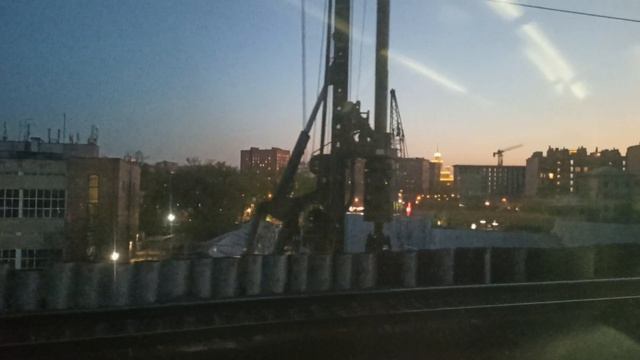 Вид из окна поезда Москва перегон Серп и Молот - Москва Курская Курский вокзал | РЖД | Россия
