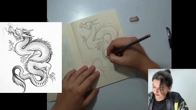Как нарисовать харизматичного дракона ручкой за 30 минут с нуля поэтапно смотреть онлайн