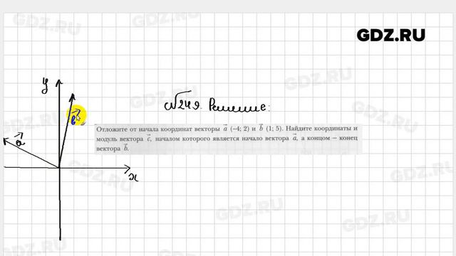 № 249 - Геометрия 9 класс Мерзляк рабочая тетрадь смотреть онлайн
