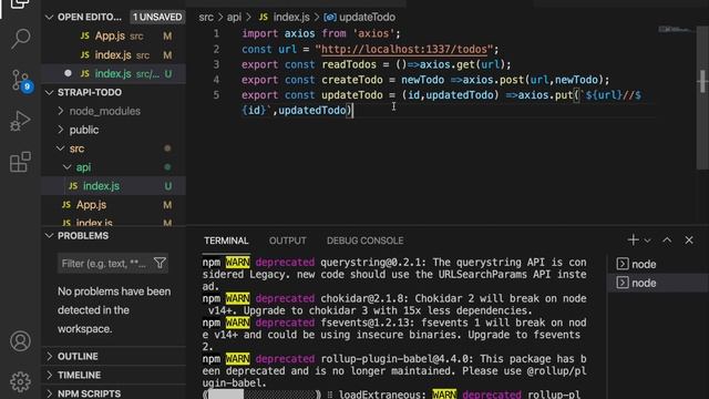 Strapi, React | Create a CRUD Todo app #2 Consume APIs in React with axios смотреть онлайн