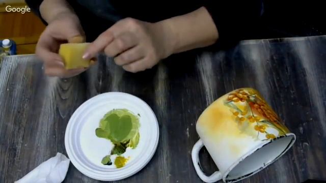 Вакула Галина. Металлическая кружка с облепихой. Подрисовка. 21 03 18 смотреть онлайн