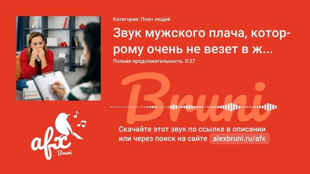 Звук: Звук мужского плача, которому очень не везет в жизни смотреть онлайн