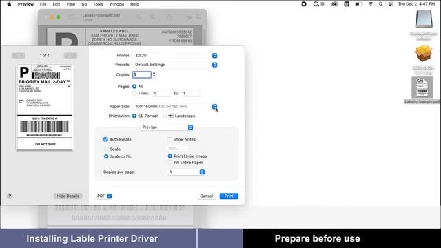 2 Mac：Installing D520 Label Printer Driver смотреть онлайн