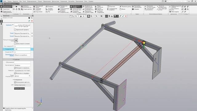 Оборудование металлоконструкции Компас 3D. Модель турник