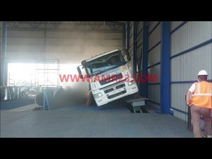 Испытания под нагрузкой одноколейного автомобилеразгрузчика БОРА-М с длиной платформы 20 м