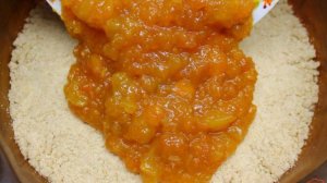 Овсяный пирог крошка с начинкой из яблок и тыквы