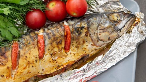 СКУМБРИЯ В ФОЛЬГЕ, запеченная В ДУХОВКЕ. Бесподобно Сочная и очень Ароматная