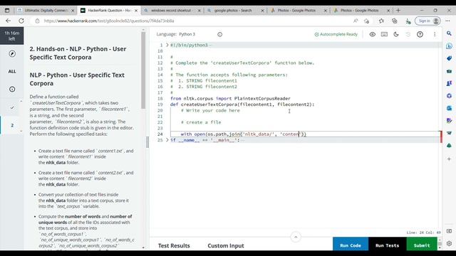 | 56711 | NLP Using Python_FP | Hackerank | Fresco play | Accessing Text Corpora |