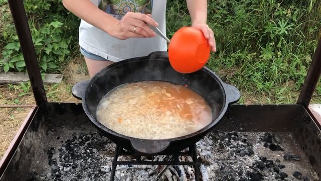 РЫБНАЯ СОЛЯНКА в казане - похлебка антипохмельная