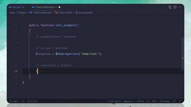 Laravel Test Driven API  - Writing first api test