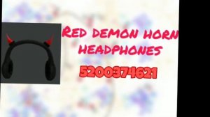 ROBLOX Red accessories ID pt.3।।INOTZAHRA