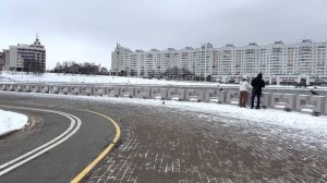 #4kwalk #virtualtour #belarus #minsk Day walk through central street of Minsk - Nemiga