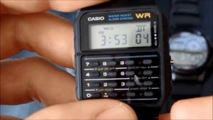 How to set time and date on a Casio CA-53 calculator watch