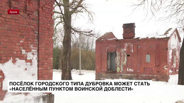 Поселок городского типа Дубровка может стать «Населенным пунктом воинской доблести»