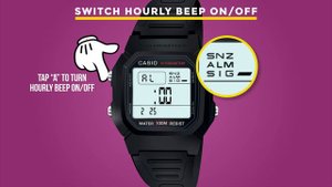 CASIO W-800H - How to turn hourly beep ON/OFF