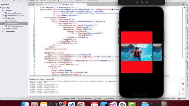 Xamarin forms Collection View Selection Color смотреть онлайн