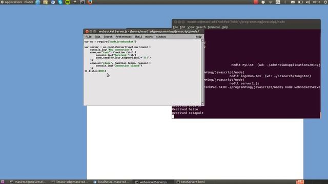 The simplest possible HTML5 WebSockets client and Node.js server talking! смотреть онлайн