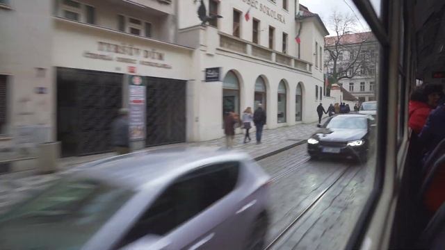 Czech Republic, Prague, tram 23 ride from Malostranská to Národní třída смотреть онлайн