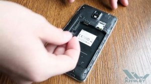 Как вставить SIM-карту в Samsung Galaxy Note 3 (XHW.BY)