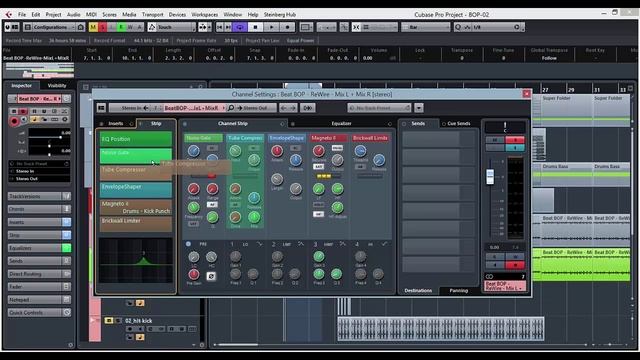 Cubase. Как проходит сигнал внутри канала в Cubase. смотреть онлайн