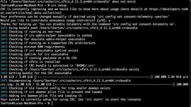 Install Red Hat OpenShift Local Kubernetes in macOS on MacBook Pro Intel x86_64 and M1 arm64