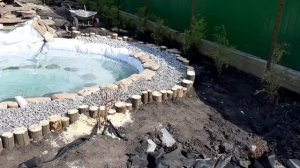 Прудик с водопадом и альпийской горкой. Своими руками. Часть 3