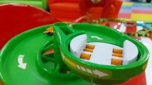 Трек с горкой и машинками