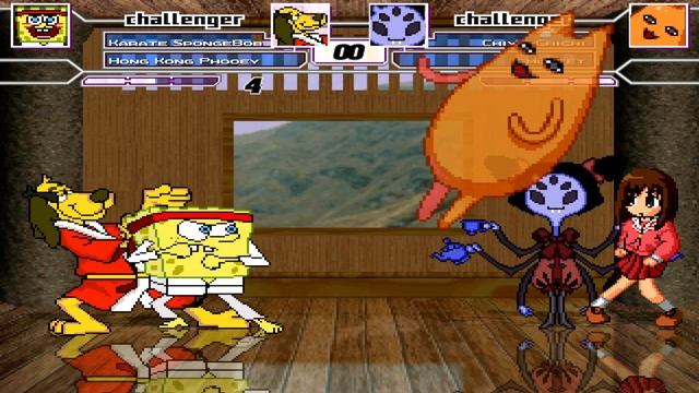 KARATE SPONGEBOB TEAM UP WITH HONG KONG PHOOEY IN SURVIVAL MODE