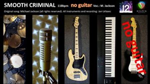 NO GUITAR "Smooth Criminal" instrumental cover + MJ vocals  guitarless, without guitar, minus guita