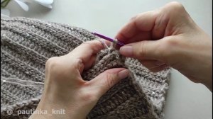 Мастер-класс Шапка Крючком без Расчетов Как Связать Шапку Резинкой 2*2  #_pautinka_knit #мквязание