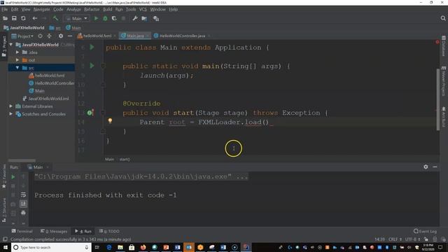 HelloWorld in JavaFX смотреть онлайн