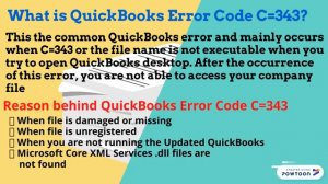 How to fix QuickBooks Error Code C=343 