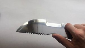 Нож для охоты , рыбалки ручной работы- НОЖ ВОИТЕЛЬ СКЕЛЕТНЫЙ обмотка кожей, кованый.mp4