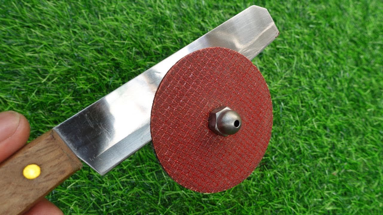 Как наточить большой нож самой быстрой дрелью! Заточка | Лайфхак для дома смотреть онлайн