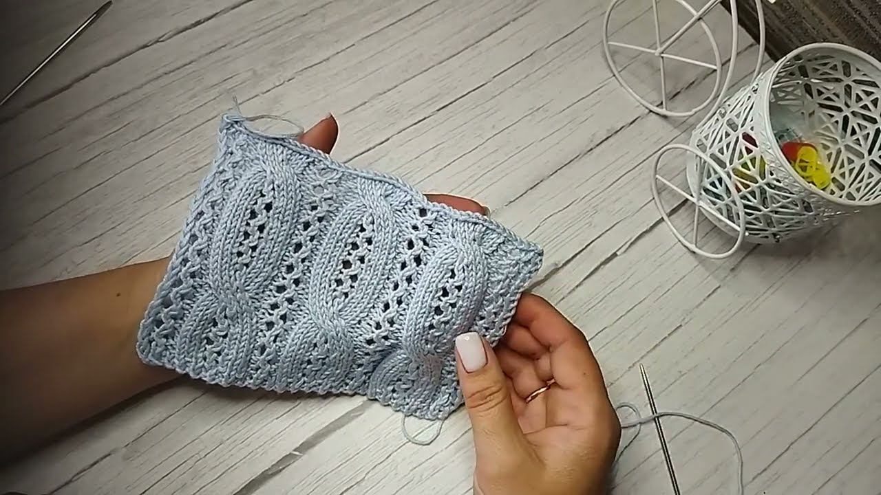 ШИКАРНЫЙ АЖУРНЫЙ УЗОР.ДЛЯ ЛЮБОГО ИЗДЕЛИЯ.ВЯЖУ ИМ ВТОРОЕ ПЛЕЧЕВОЕ.