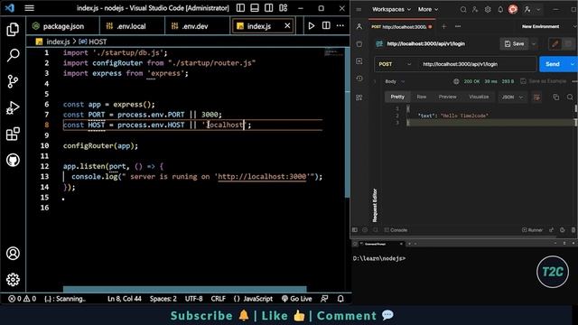 Node.js Tutorial-12: Simplify Configuration with env-cmd in Node.js | time2code ?