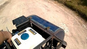 Минитрактор - переломка 13 сил. Первый выезд  на полном приводе.