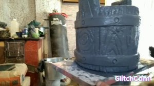 Кадушка вазон из арт бетона