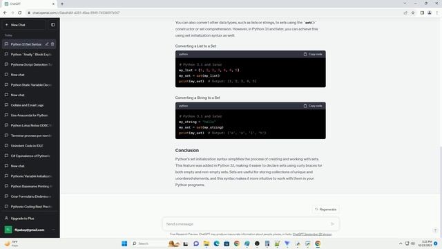 In what version of Python was set initialisation syntax added