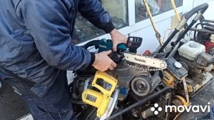 Makita UC3020A установка цепи