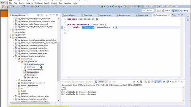 java Design Patterns: Iterator pattern