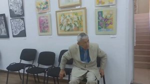 Поэты А. З. Захарченко и А. И. Бирюков на выставке "Процветание"