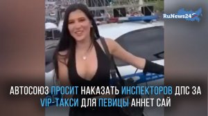 Автосоюз призвал МВД и Генпрокуратуру наказать инспекторов ДПС за VIP-такси для певицы Аннет Сай