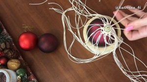 Новогодние шары в технике макраме | красота из шара и нитки | елочные игрушки своими рукамин