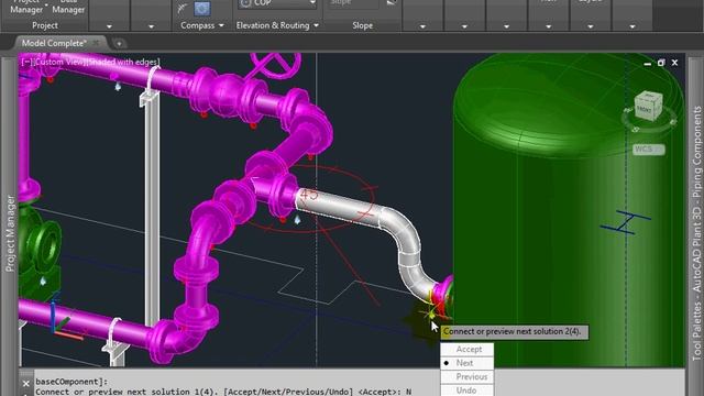 CURSO AUTOCAD PLANT 3D 2015 - 07 Cómo Conectar 2 Objetos Mediante Tubería con Opciones de Conexión смотреть онлайн