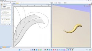 how to vectric aspire 9.5 3d carving design || How to Curve & Distort 3D Components.