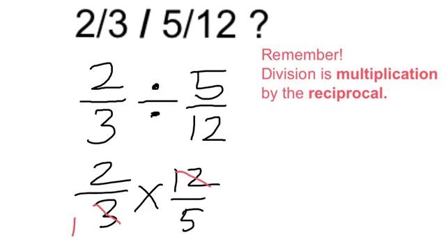 Divide 2/3 ÷ 5/12 смотреть онлайн